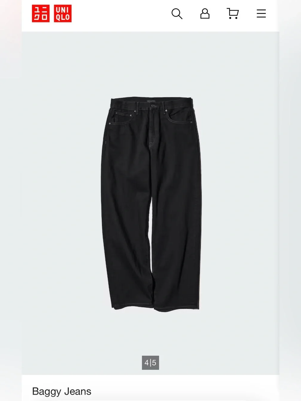 Uniqlo Black Baggy Jeans- Mens